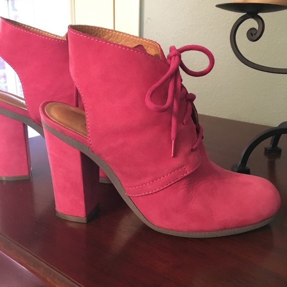 Maison Margiela BOOTS Booties MM6 HEELS - Pink / Red Sz 6 (EU 36) NICE! - Picture 5 of 16